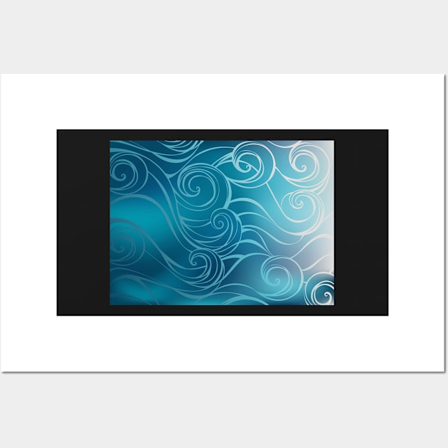 Blue Marine Background Wall Art by Blackmoon9